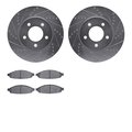 Dynamic Friction Co 7302-39029, Rotors-Drilled and Slotted-Silver with 3000 Series Ceramic Brake Pads, Zinc Coated 7302-39029